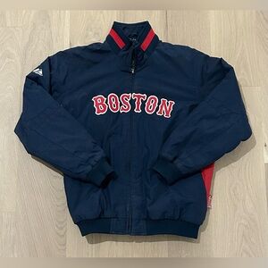 Youth Majestic Authentic Boston Redsox MLB Baseball Dugout Jacket - Size Large